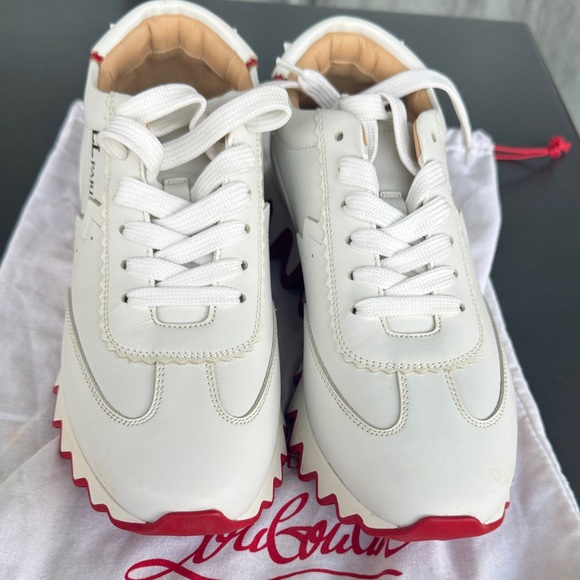 Christian Louboutin White Sneakers with Red Soles - Picture 6 of 6